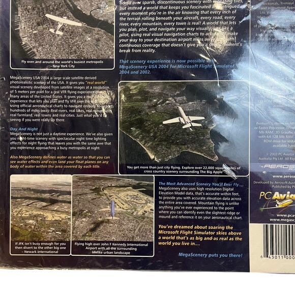 MegaScenery USA 2004 Vol. 2 Aviator New York Microsoft Flight Simulator PC Game - Picture 4 of 4